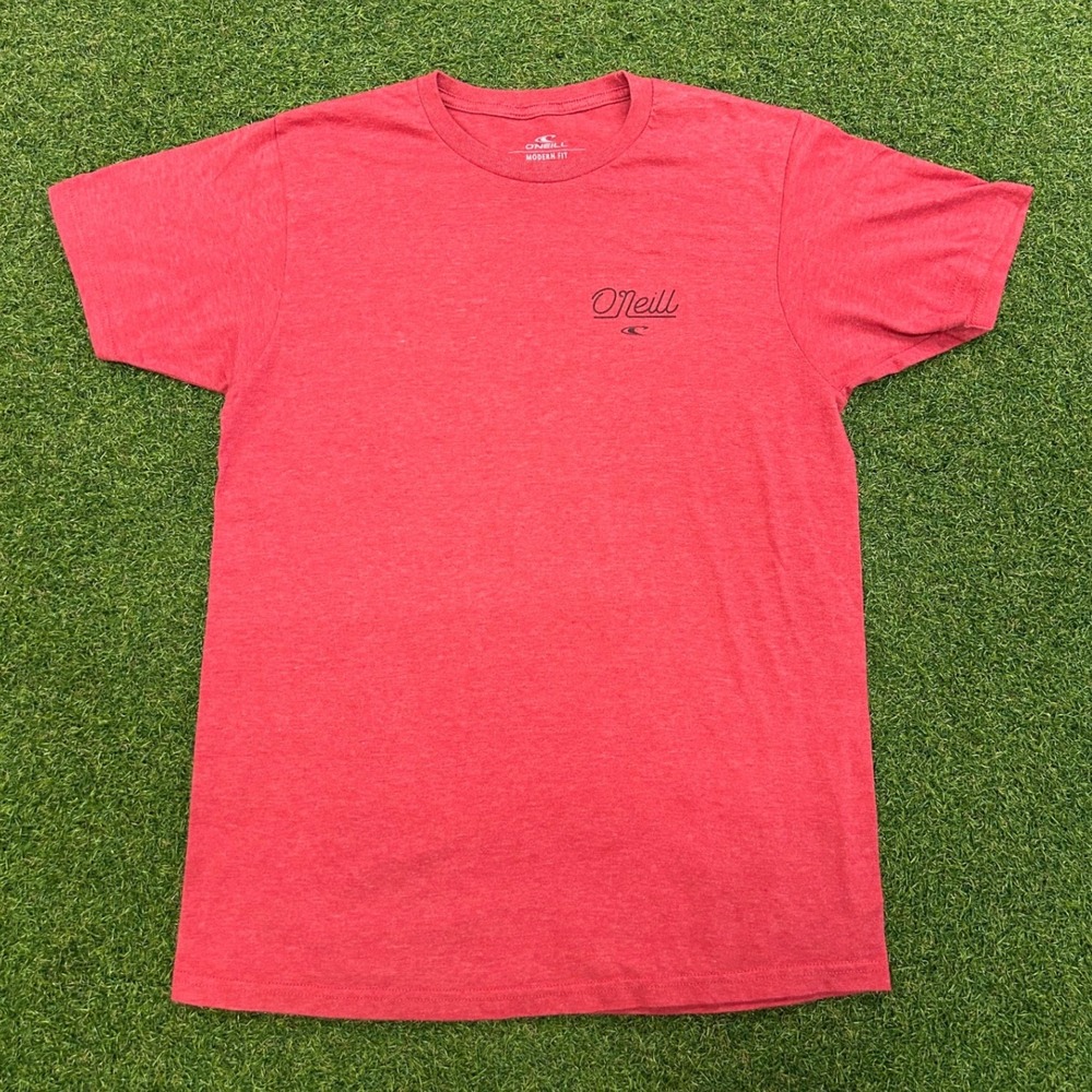 ONeill Mens Modern Fit Red Heather Graphic Surf T-Shirt Medium